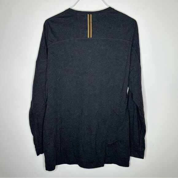 Beretta XL Gunmetal Gray Ling Sleeve Henley Top - Picture 3 of 6